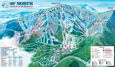 49 Degrees North — Trail Map
