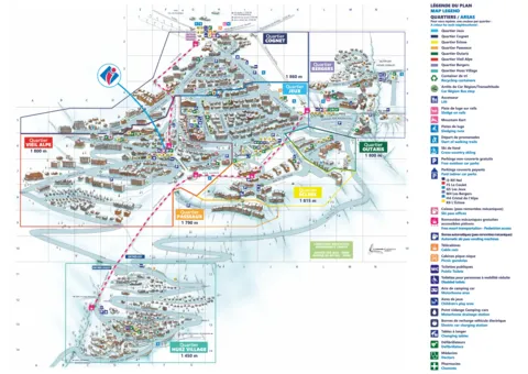Alpe d'Huez — Plan Station Hiver 2025-26