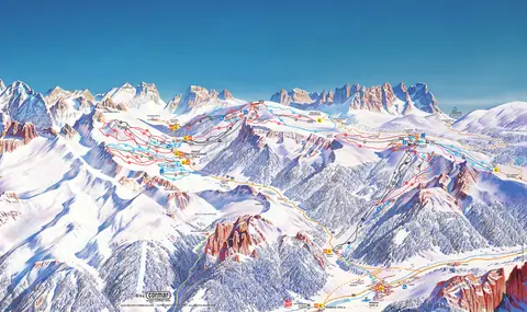 Alpe Lusia–San Pellegrino — Alpe Lusia - San Pellegrino (Trevalli) ski map