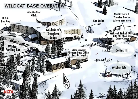 Alta — Wildcat Base Area Map