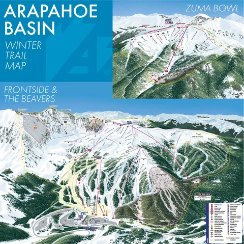 Arapahoe Basin — Winter Trail Map 2025-26