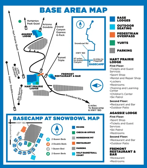 Arizona Snowbowl — Base Area Map
