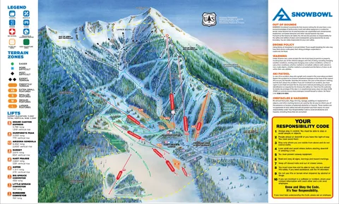 Arizona Snowbowl — Trail Map 2026-27