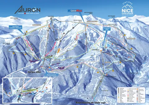 Auron — Plan des pistes