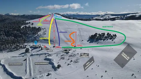 Batea Mahuida — Mapa de Pistas