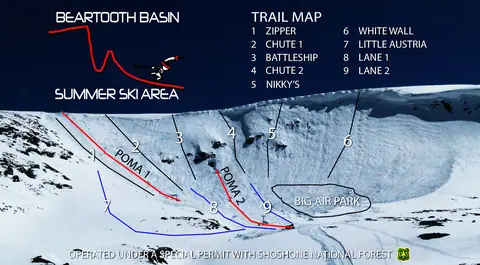 Beartooth Basin — Trail Map