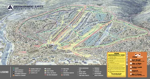 Berkshire East — Winter Trail Map