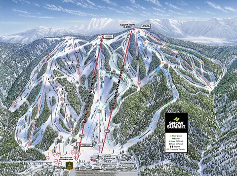 Big Bear Mountain Resort — Snow Summit Winter Trail Map