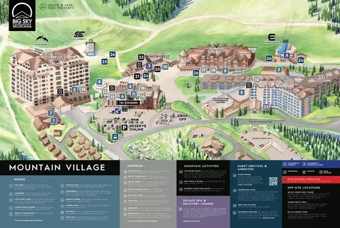 Big Sky Resort — Mountain Village Map