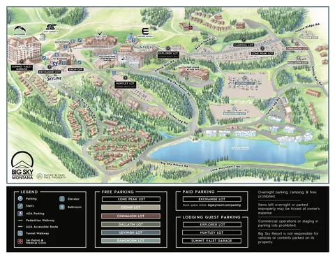 Big Sky Resort — Mountain Village Parking Map