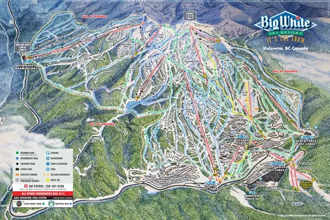 Big White — Alpine Trail Map 2026-27
