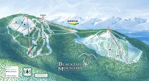 Blacktail Mountain Ski Area — Trail Map