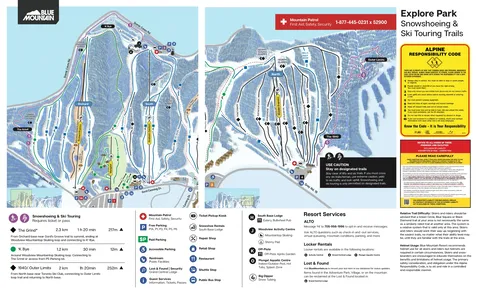 Blue Mountain Resort — Snowshoeing & Ski Touring Trails 2025-26