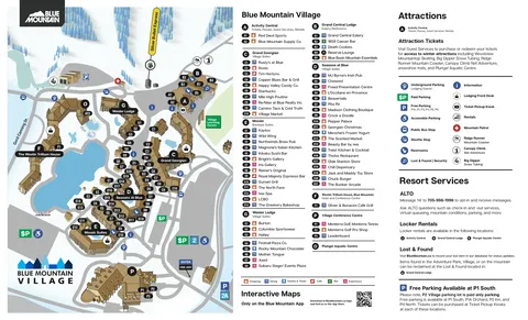 Blue Mountain Resort — Winter Village Map 2025-26