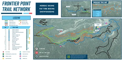 Bogus Basin — Nordic Trail Map 2022-23 (Frontier Point Trail Network)