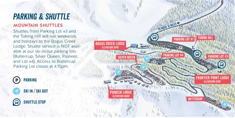 Bogus Basin — Parking & Shuttle Map 2025-26