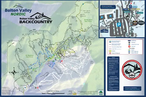 Bolton Valley — Backcountry & Nordic Map