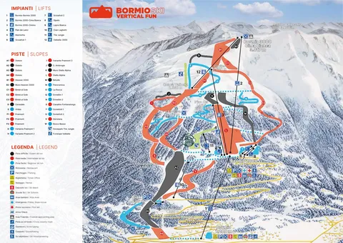 Bormio — Mappa Piste 2025-26