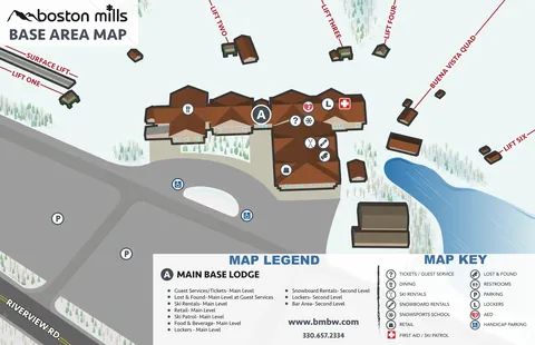 Boston Mills Brandywine — Boston Mills Base Area Map
