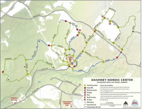 Burke Mountain — Dashney Nordic Center Trail Map