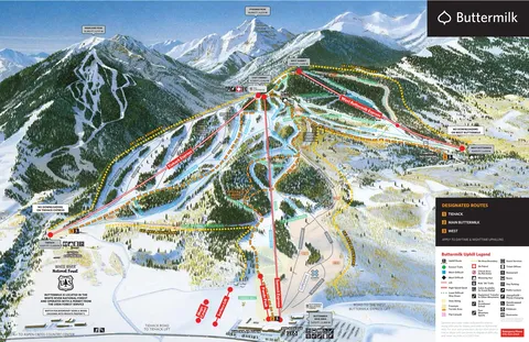 Buttermilk Mountain — Uphill Map 2025-26
