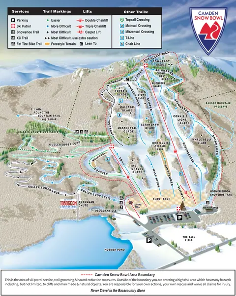 Camden Snow Bowl — Trail Map