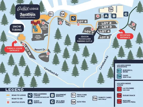 Camelback Mountain — Winter Parking Lot Map 2025-26