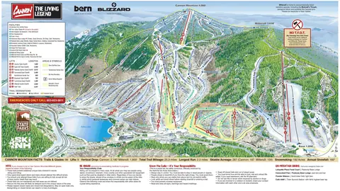 Cannon Mountain — Trail Map