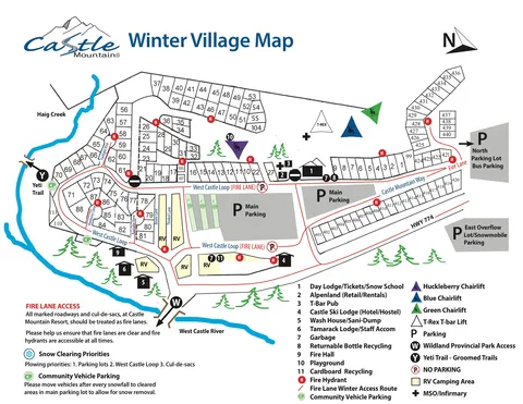 Castle Mountain — Winter Village Map
