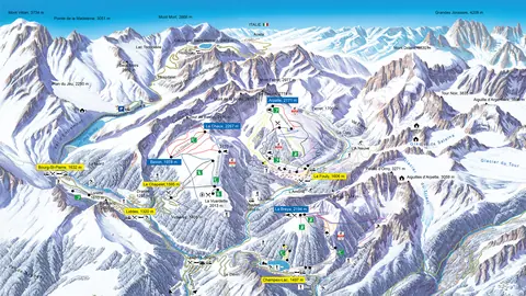 Champex-Lac — Plan des pistes (Pays du St-Bernard)