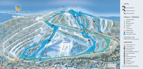 China Peak — Trail Map