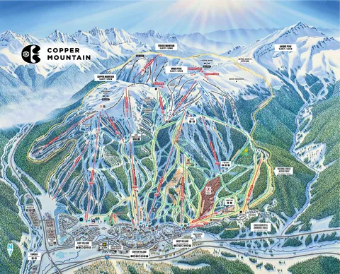 Copper Mountain — Winter Trail Map 2025-26