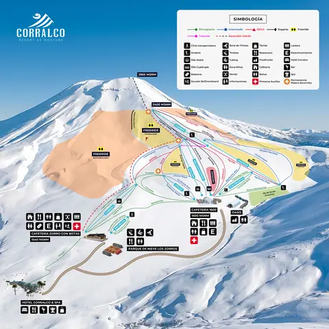 Corralco — Mapa de Pistas 2026