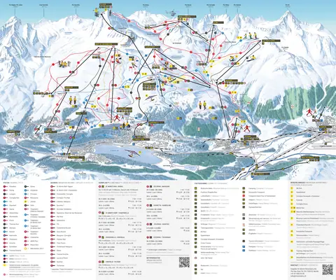 Corviglia Ski Resort — Corviglia Winter Panoramakarte