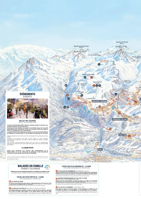 Courchevel 1850 — Winter Trails 2025-26 (walking, snowshoe, touring)