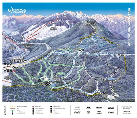 Cypress Mountain — Cross Country Trail Map