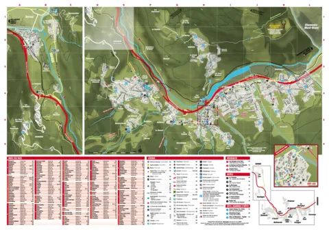 Domaine débutant du Tourchet — Les Houches village plan (shows the Tourchet lift)