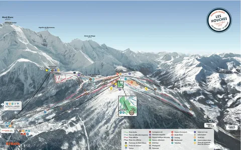 Domaine débutant du Tourchet — Les Houches winter piste plan (names Le Tourchet)