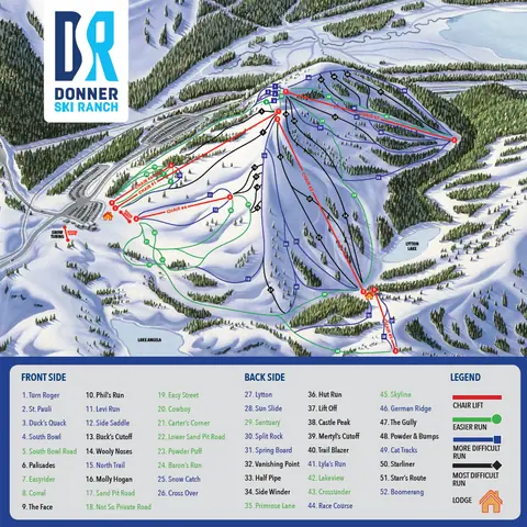 Donner Ski Ranch — Trail Map