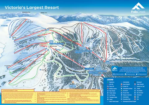 Falls Creek — Ski & Snowboard Trail Map
