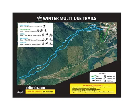 Fernie Alpine Resort — Winter Multi-Use Trails Map 2024-25