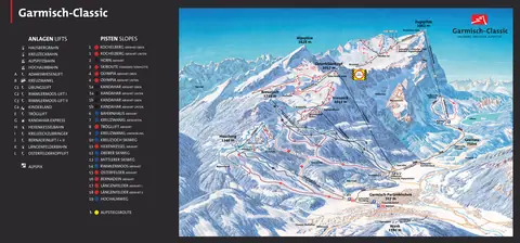 Garmisch Classic — Pistenplan Garmisch-Classic