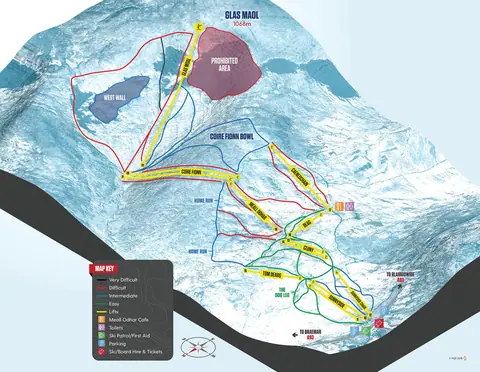 Glenshee — Piste Map 2 (East)