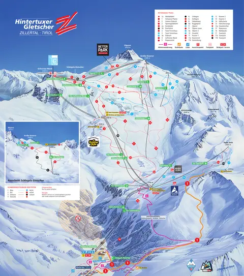 Gletscherwelt Zillertal 3000 — Hintertux Glacier sector