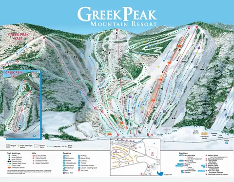 Greek Peak — Trail Map