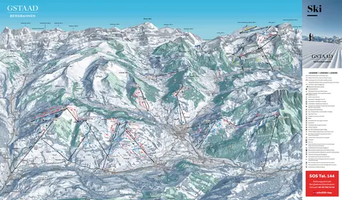 Gstaad — Pistenplan Gstaad (all ski areas)