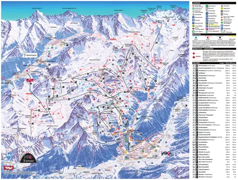 Ischgl — Silvretta Arena Ischgl/Samnaun Piste Map