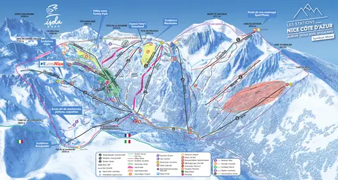 Isola 2000 — Plan des pistes Isola 2000