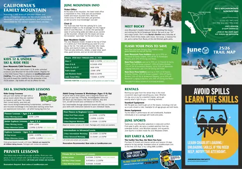 June Mountain — Winter Trail Map