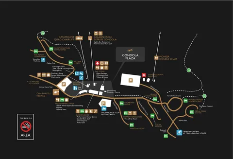 Kicking Horse Mountain Resort — Village Map 2025-26